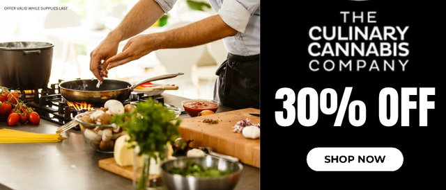 Cannabis Promo, Cannabis Sales, Cannabis Discounts, Cannabis on Sale, Culinary Canna: 30% Off