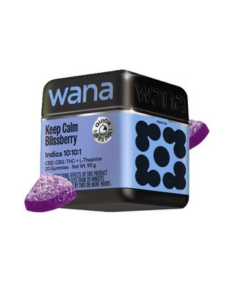 (Keep Calm) Blissberry Optimals - 10:10:1 CBD:CBG:THC - Fast Acting - Wana