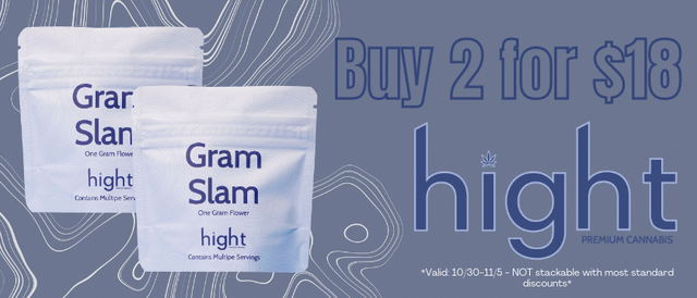 Cannabis Promo, Cannabis Sales, Cannabis Discounts, Cannabis on Sale, High Gram Slam 2 for $18